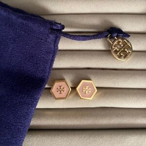 Tory Burch hex enamel earrings
